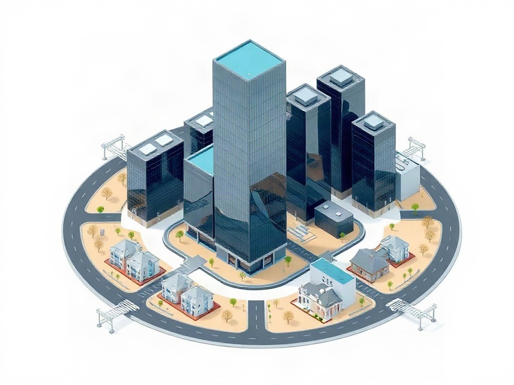 Why most 'Financial District' flats are bought in the residential belt around the office core.