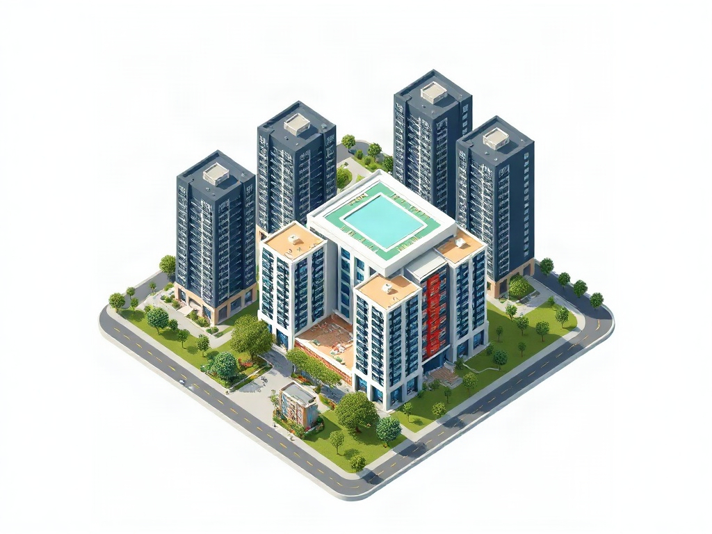 MoonGlade: seven Kokapet towers in ~80% open space with a rooftop-pool clubhouse — where the landowner-share saving fits.
